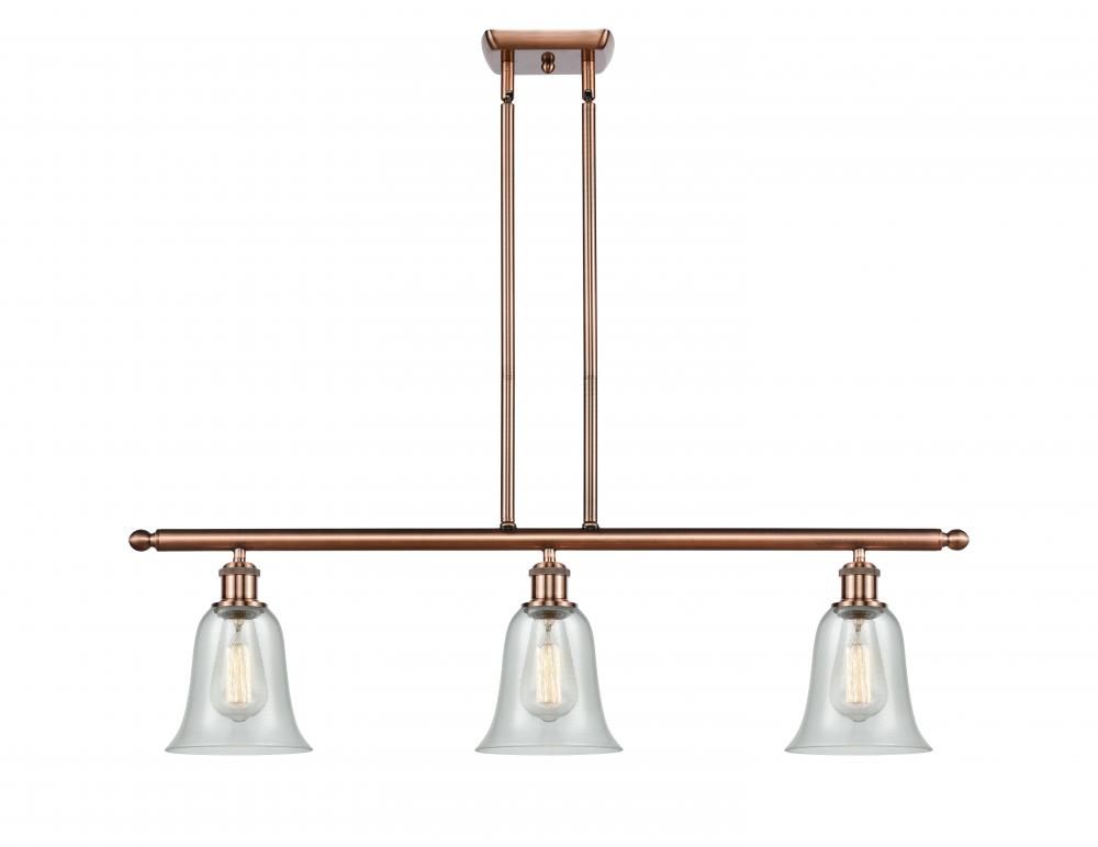 Hanover - 3 Light - 36 inch - Antique Copper - Cord hung - Island Light