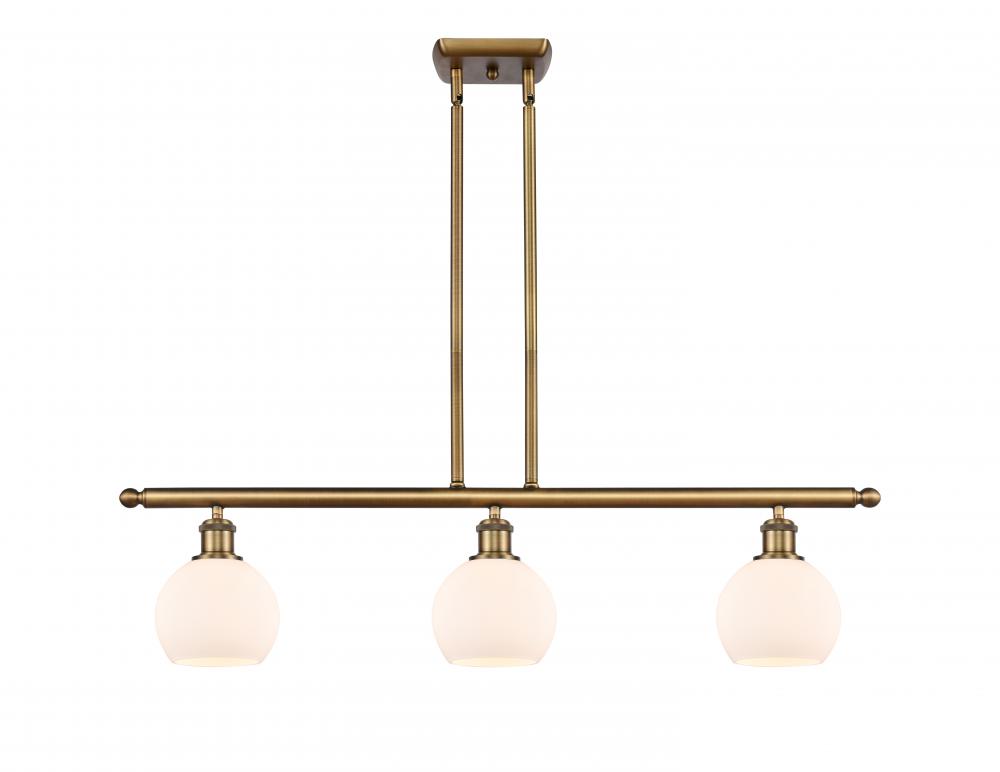 Athens - 3 Light - 36 inch - Brushed Brass - Cord hung - Island Light