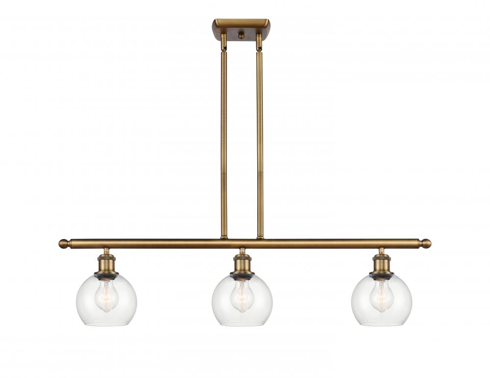 Athens - 3 Light - 36 inch - Brushed Brass - Cord hung - Island Light