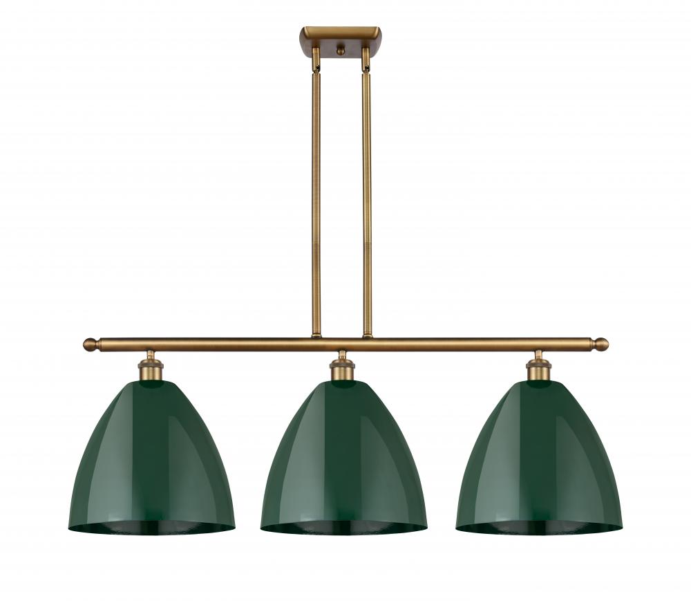 Plymouth - 3 Light - 39 inch - Brushed Brass - Cord hung - Island Light