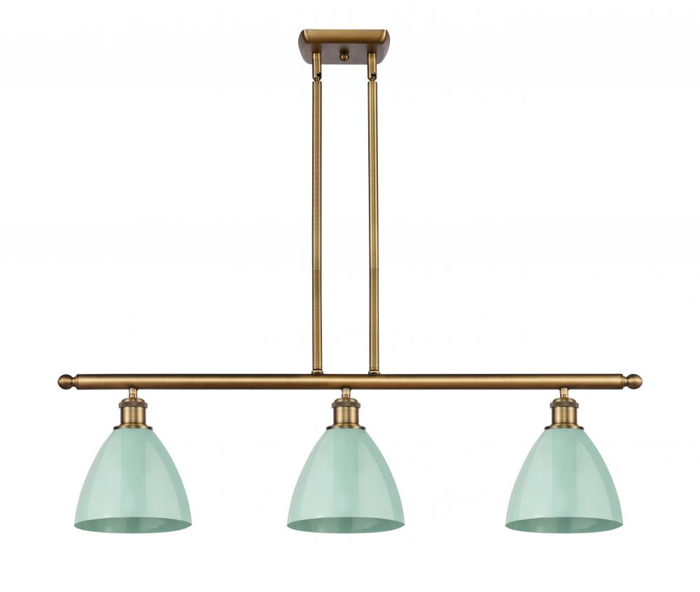Plymouth - 3 Light - 36 inch - Brushed Brass - Cord hung - Island Light