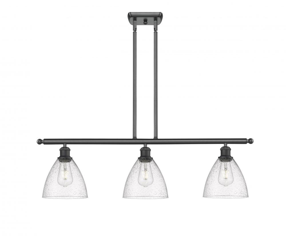 Bristol - 3 Light - 36 inch - Matte Black - Cord hung - Island Light