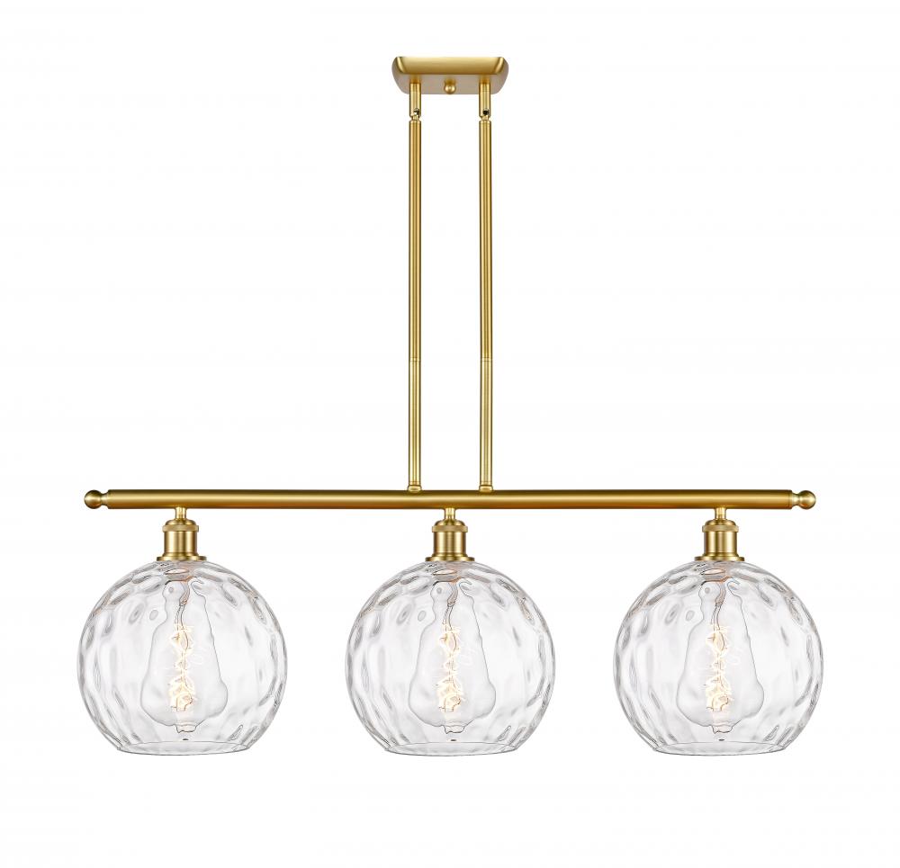 Athens Water Glass - 3 Light - 37 inch - Satin Gold - Cord hung - Island Light