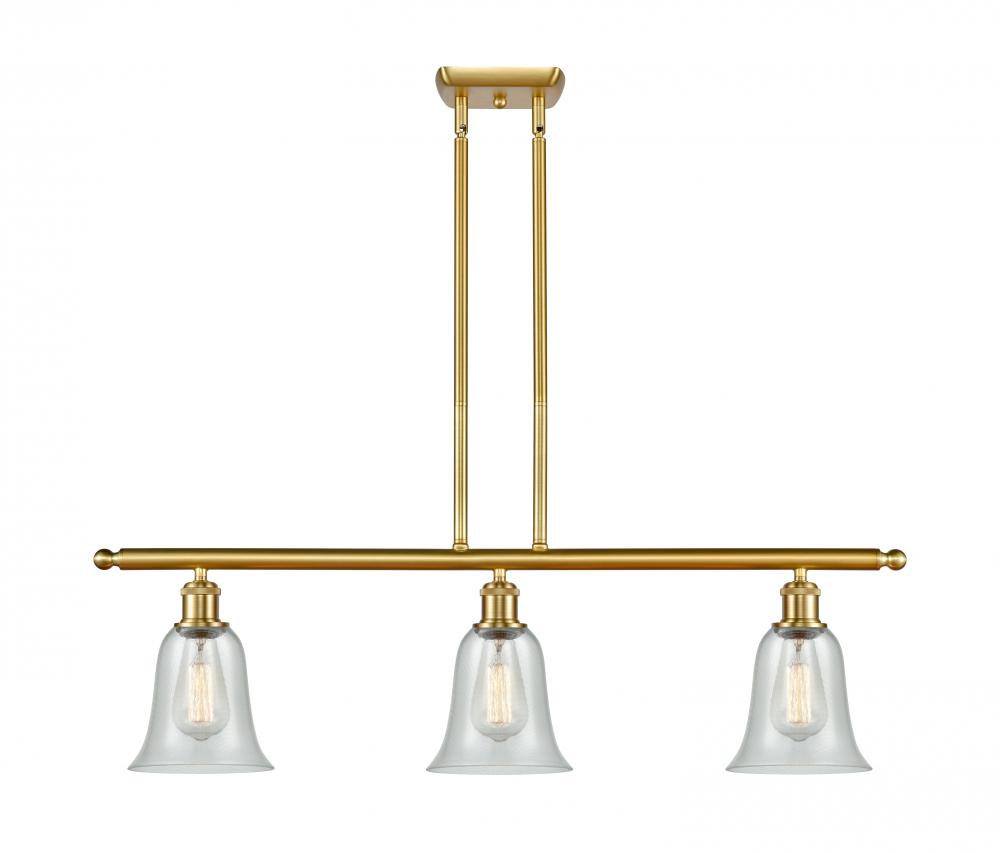 Hanover - 3 Light - 36 inch - Satin Gold - Cord hung - Island Light