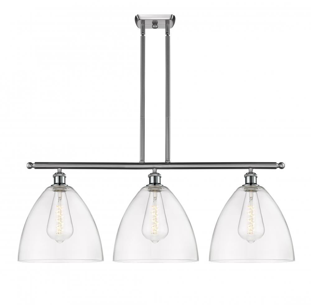 Bristol - 3 Light - 39 inch - Brushed Satin Nickel - Cord hung - Island Light