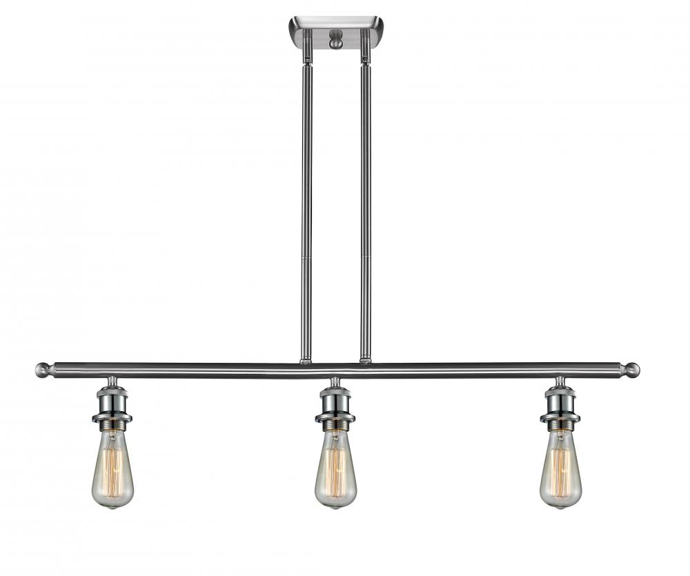 Bare Bulb - 3 Light - 36 inch - Brushed Satin Nickel - Cord hung - Island Light