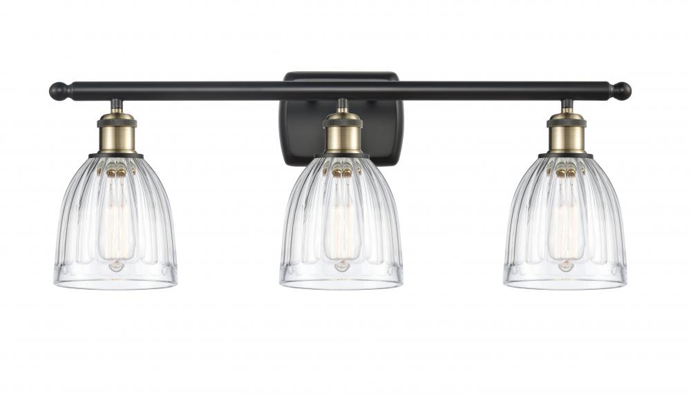 Brookfield - 3 Light - 26 inch - Black Antique Brass - Bath Vanity Light