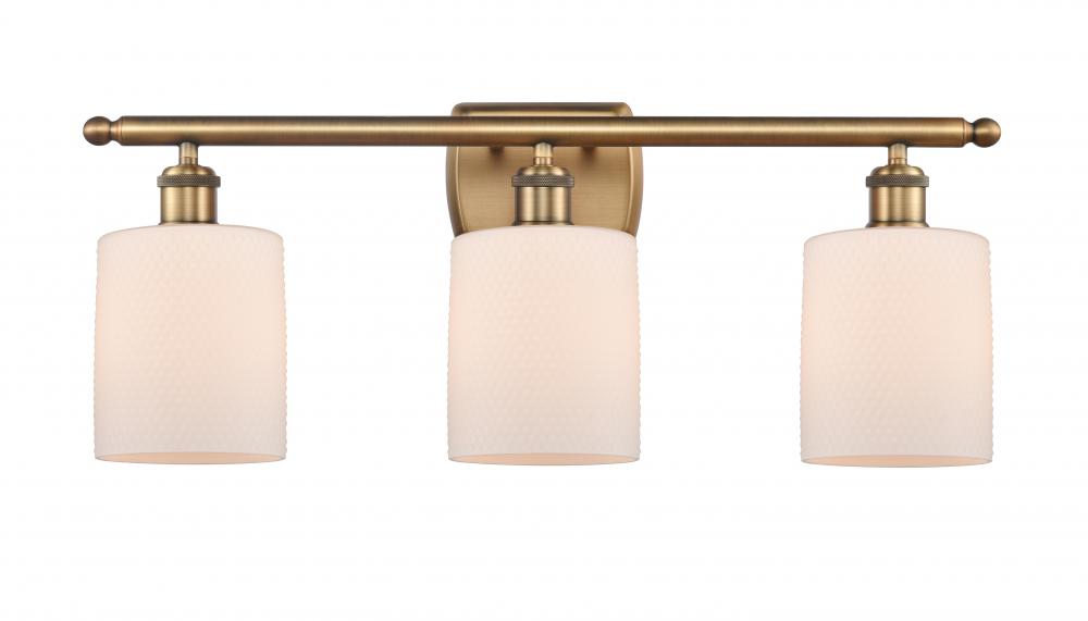 Cobbleskill - 3 Light - 25 inch - Brushed Brass - Bath Vanity Light