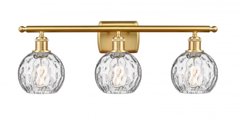 Athens Water Glass - 3 Light - 26 inch - Satin Gold - Bath Vanity Light