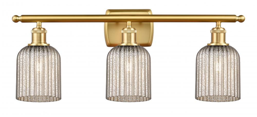 Bridal Veil - 3 Light - 25 inch - Satin Gold - Bath Vanity Light