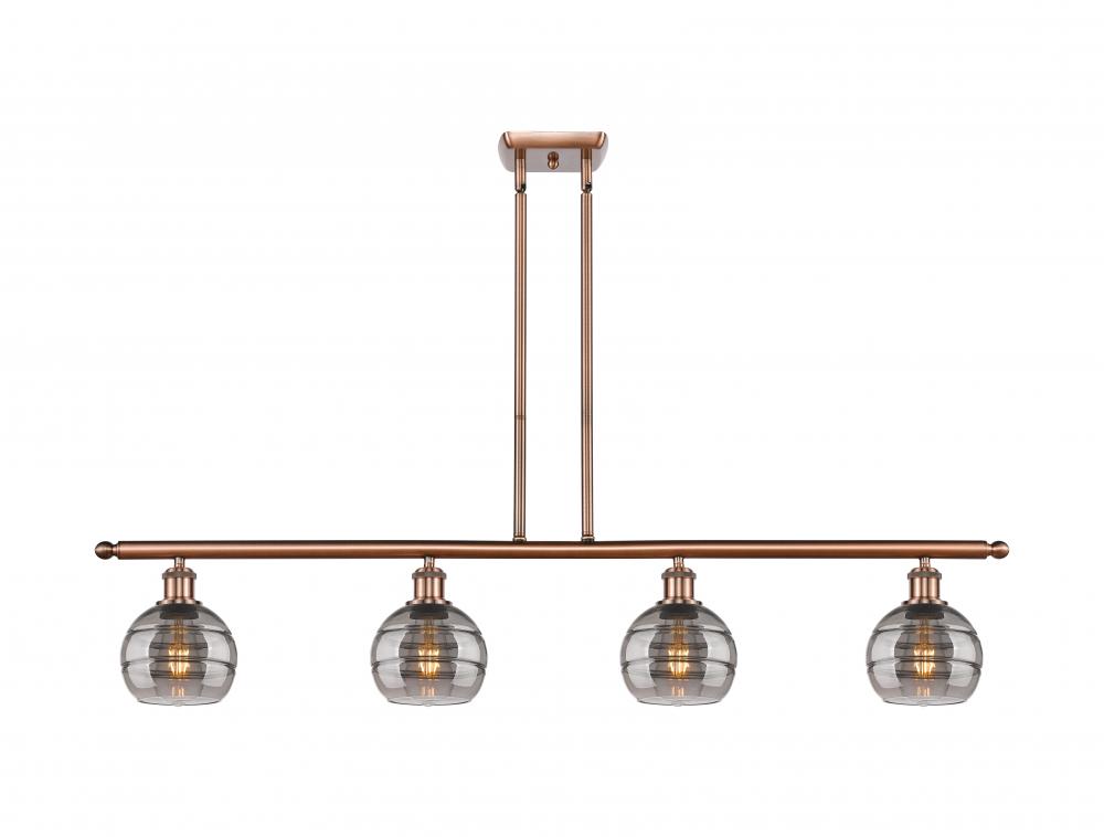 Rochester - 4 Light - 48 inch - Antique Copper - Cord hung - Island Light