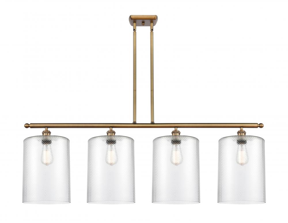 Cobbleskill - 4 Light - 48 inch - Brushed Brass - Cord hung - Island Light