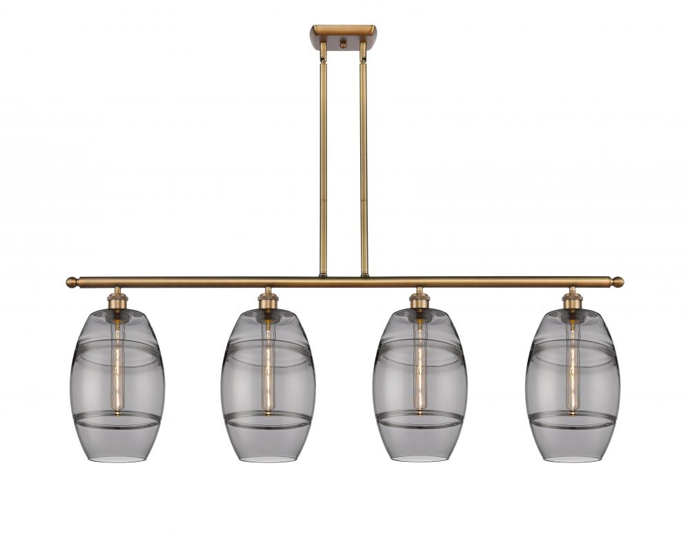 Vaz - 4 Light - 48 inch - Brushed Brass - Cord hung - Island Light