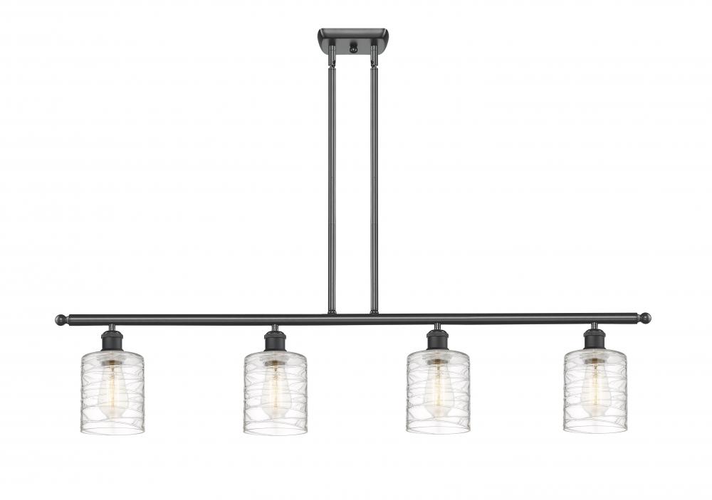 Cobbleskill - 4 Light - 48 inch - Matte Black - Cord hung - Island Light