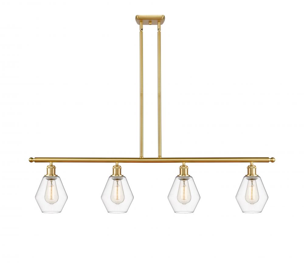 Cindyrella - 4 Light - 48 inch - Satin Gold - Cord hung - Island Light