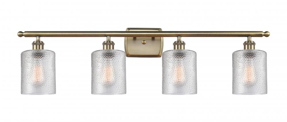 Cobbleskill - 4 Light - 35 inch - Antique Brass - Bath Vanity Light