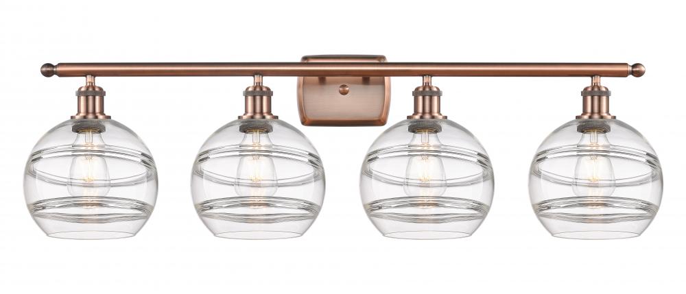 Rochester - 4 Light - 38 inch - Antique Copper - Bath Vanity Light