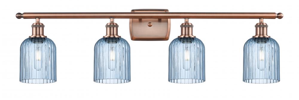 Bridal Veil - 4 Light - 35 inch - Antique Copper - Bath Vanity Light