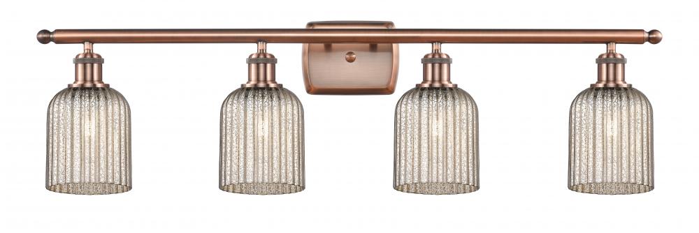 Bridal Veil - 4 Light - 35 inch - Antique Copper - Bath Vanity Light