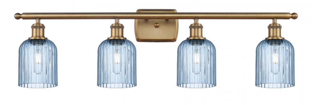 Bridal Veil - 4 Light - 35 inch - Brushed Brass - Bath Vanity Light