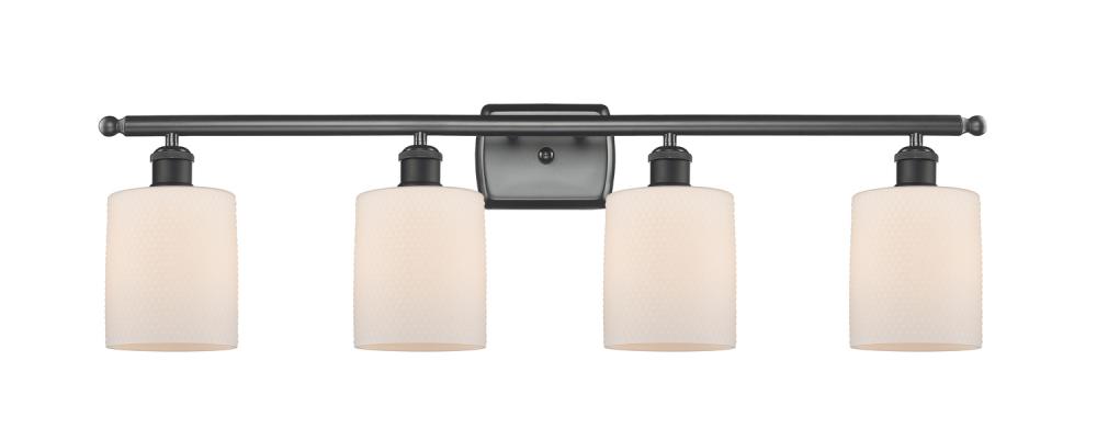 Cobbleskill - 4 Light - 35 inch - Matte Black - Bath Vanity Light