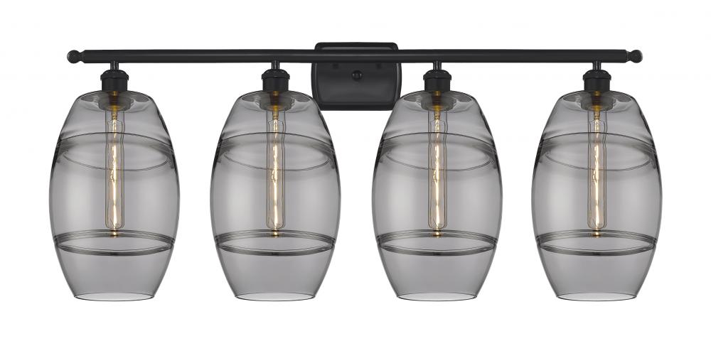 Vaz - 4 Light - 38 inch - Matte Black - Bath Vanity Light