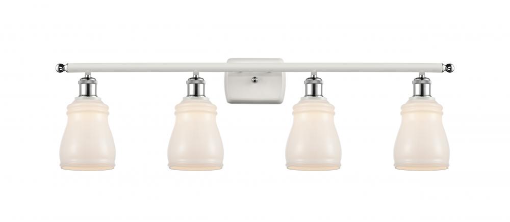 Ellery - 4 Light - 35 inch - White Polished Chrome - Bath Vanity Light