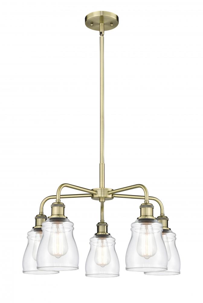 Ellery - 5 Light - 23 inch - Antique Brass - Chandelier