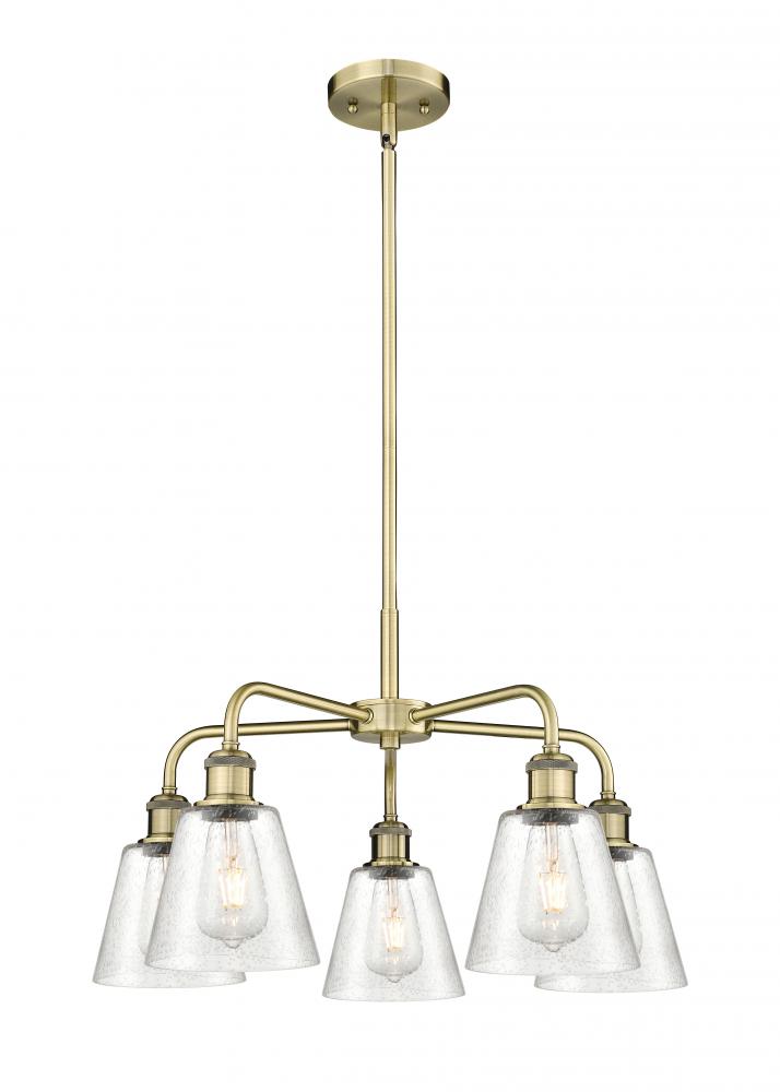 Caton - 5 Light - 23 inch - Antique Brass - Chandelier