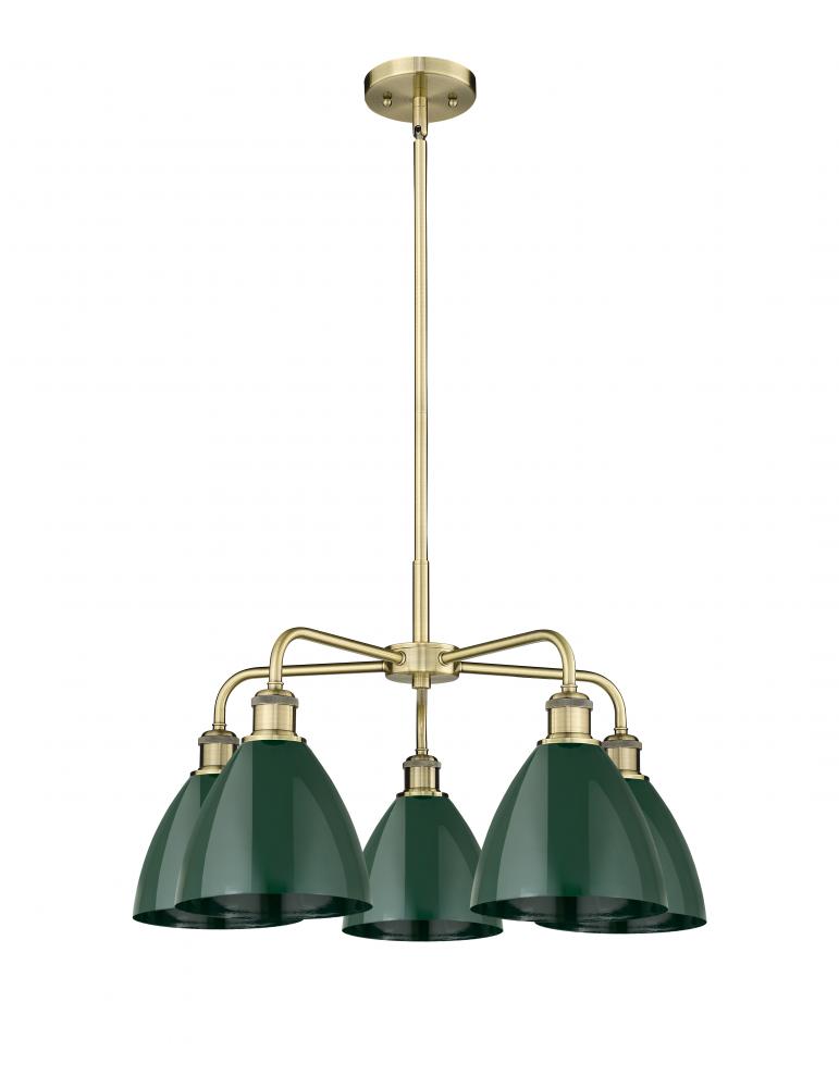Plymouth - 5 Light - 26 inch - Antique Brass - Chandelier