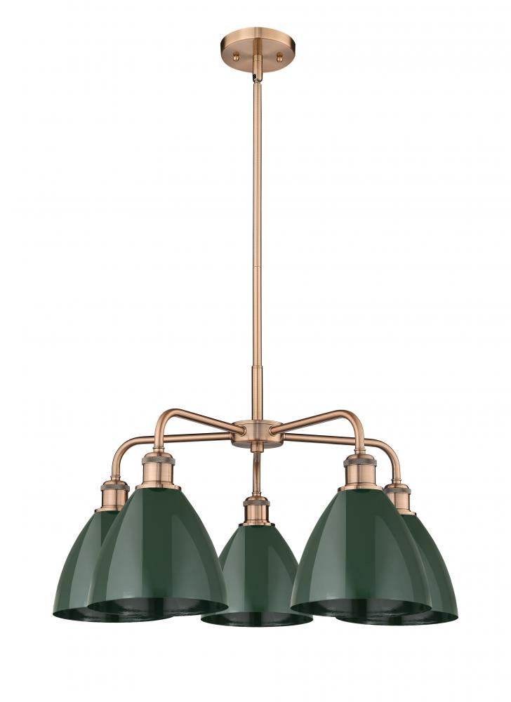 Plymouth - 5 Light - 26 inch - Antique Copper - Chandelier