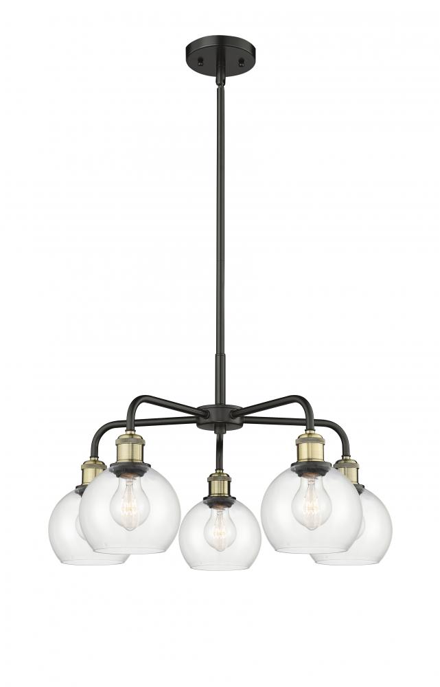 Athens - 5 Light - 24 inch - Black Antique Brass - Chandelier