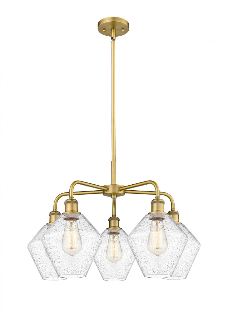 Cindyrella - 5 Light - 26 inch - Brushed Brass - Chandelier