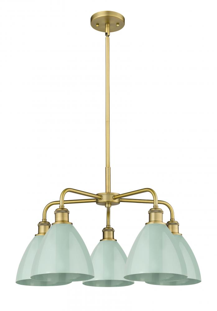 Plymouth - 5 Light - 26 inch - Brushed Brass - Chandelier