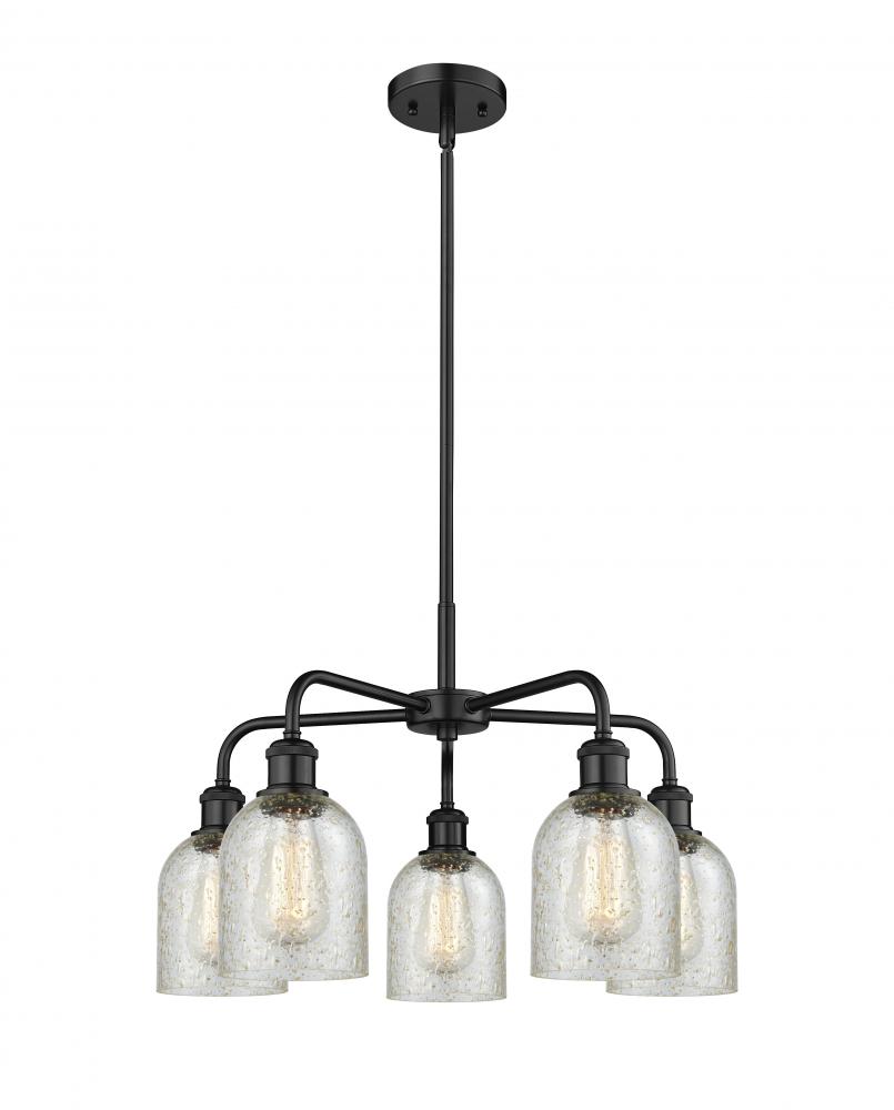 Caledonia - 5 Light - 23 inch - Matte Black - Chandelier