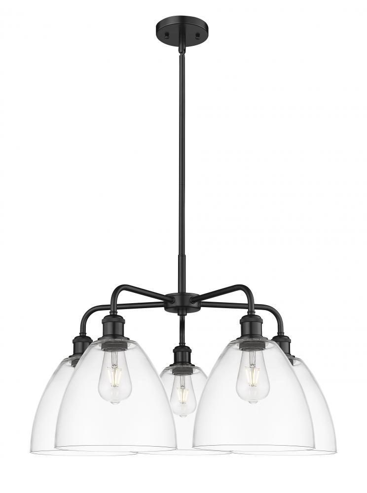 Bristol - 5 Light - 27 inch - Matte Black - Chandelier