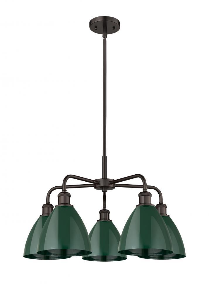 Plymouth - 5 Light - 26 inch - Oil Rubbed Bronze - Chandelier