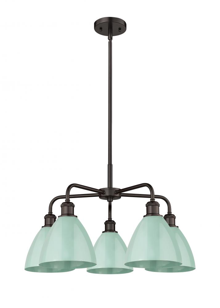 Plymouth - 5 Light - 26 inch - Oil Rubbed Bronze - Chandelier