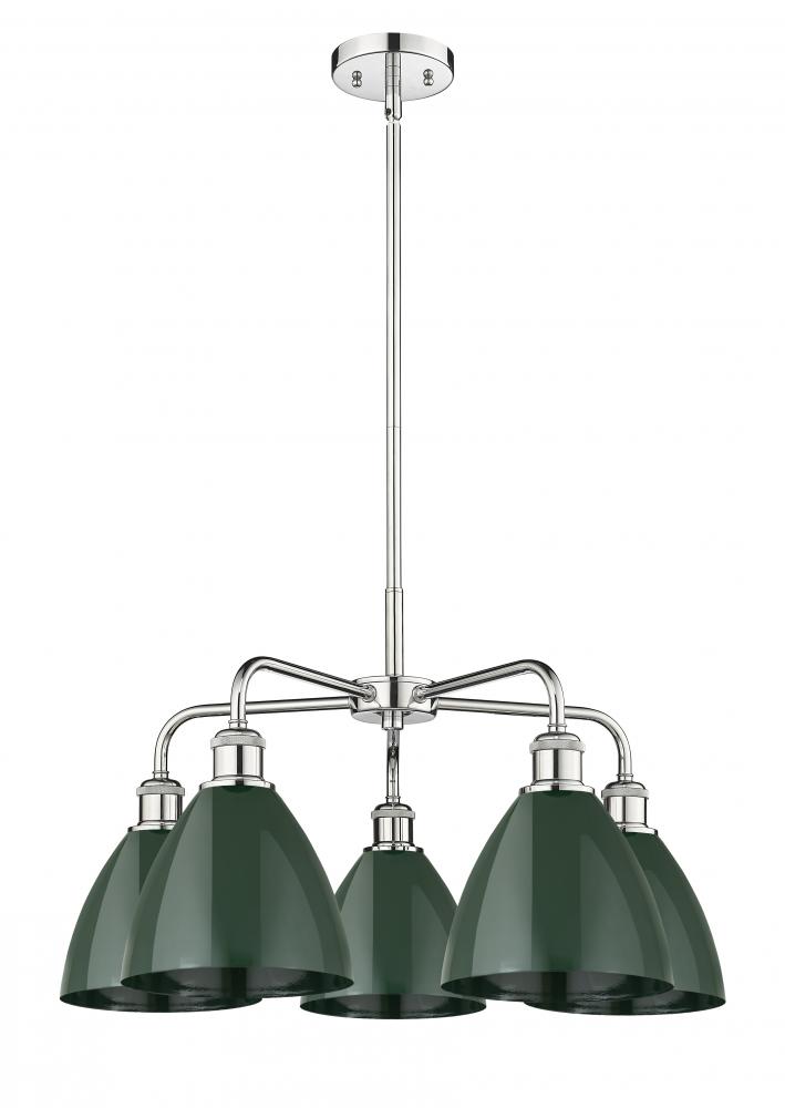 Plymouth - 5 Light - 26 inch - Polished Chrome - Chandelier