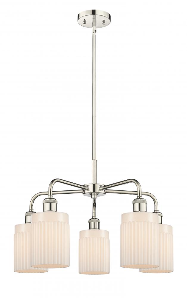 Hadley - 5 Light - 23 inch - Polished Nickel - Chandelier