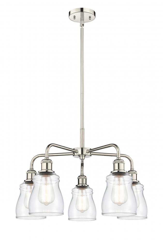 Ellery - 5 Light - 23 inch - Polished Nickel - Chandelier