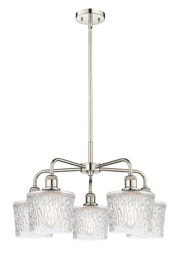 Niagara - 5 Light - 25 inch - Polished Nickel - Chandelier