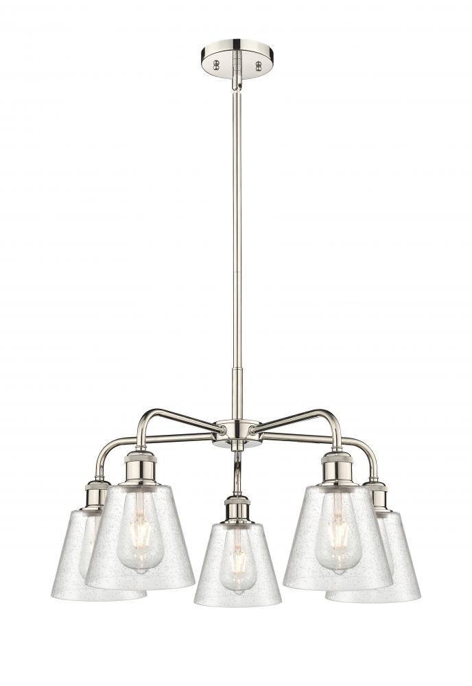 Caton - 5 Light - 23 inch - Polished Nickel - Chandelier