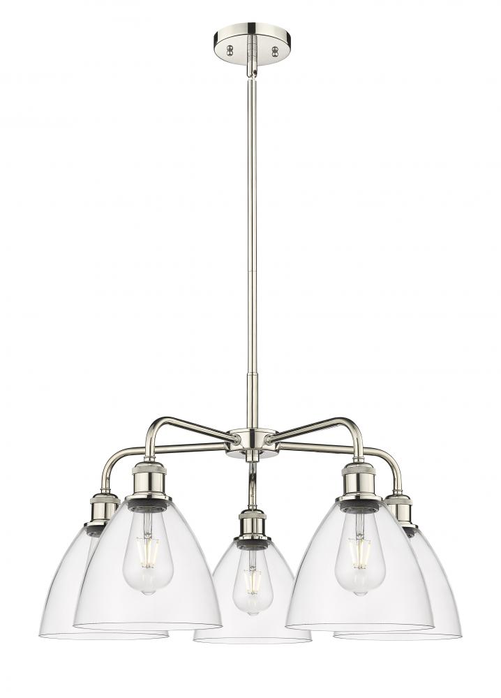 Bristol - 5 Light - 26 inch - Polished Nickel - Chandelier