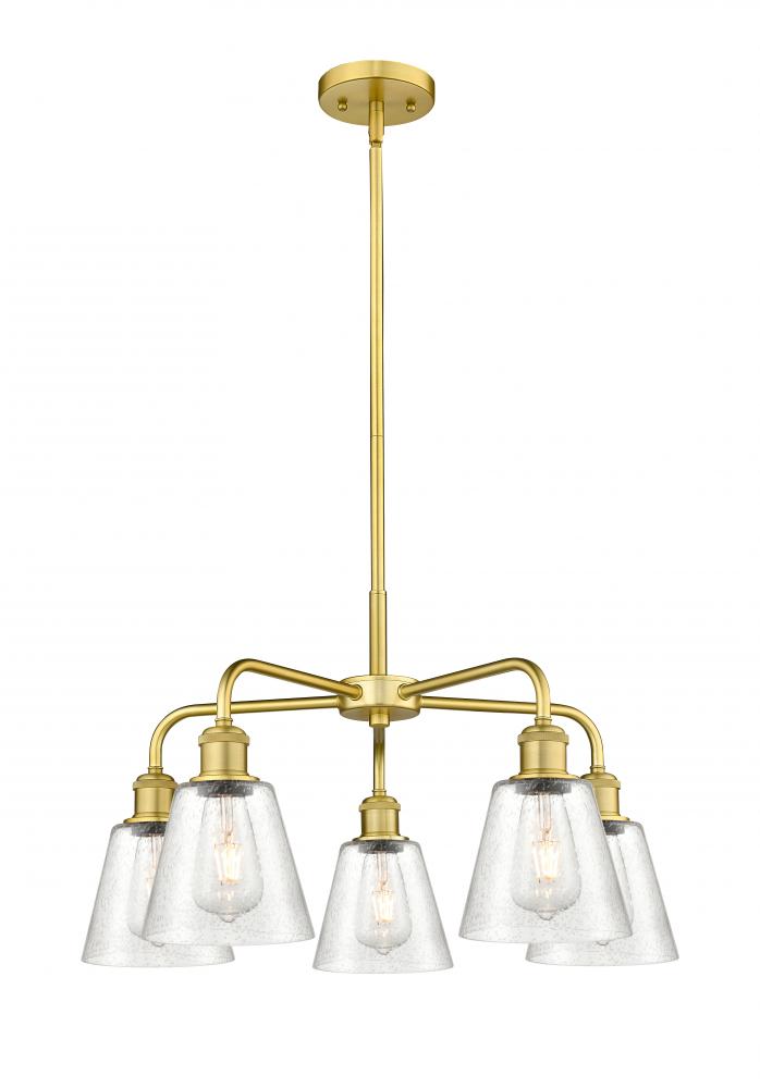 Caton - 5 Light - 23 inch - Satin Gold - Chandelier