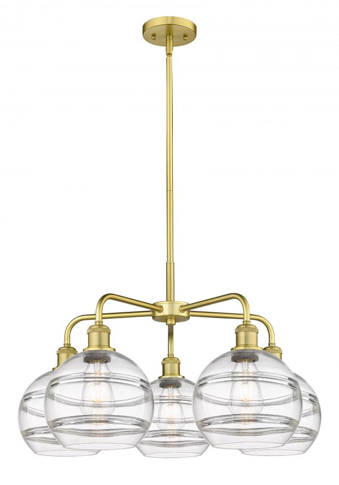 Rochester - 5 Light - 26 inch - Satin Gold - Chandelier