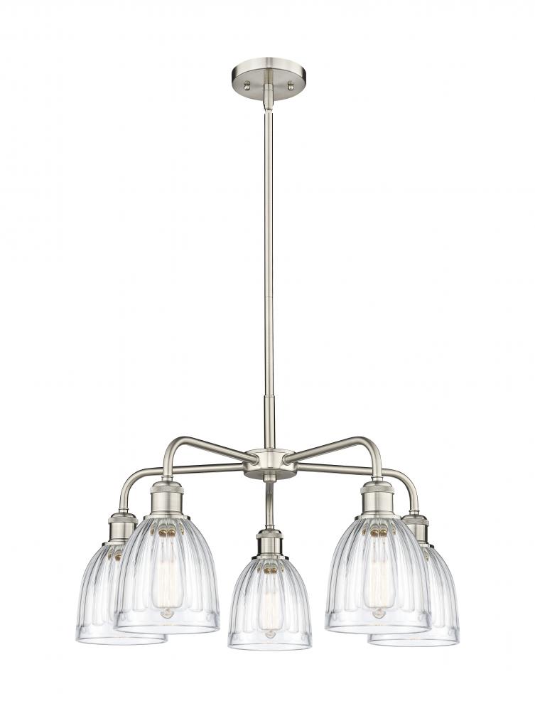 Brookfield - 5 Light - 24 inch - Satin Nickel - Chandelier