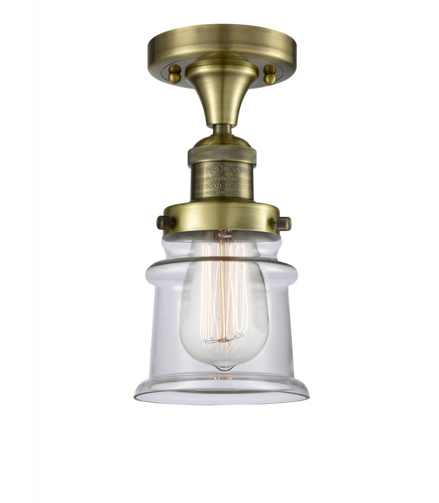 Canton - 1 Light - 6 inch - Antique Brass - Semi-Flush Mount