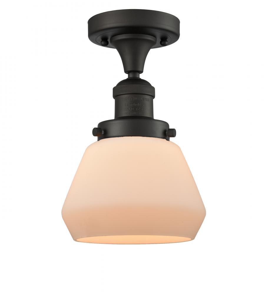 Fulton - 1 Light - 7 inch - Oil Rubbed Bronze - Semi-Flush Mount