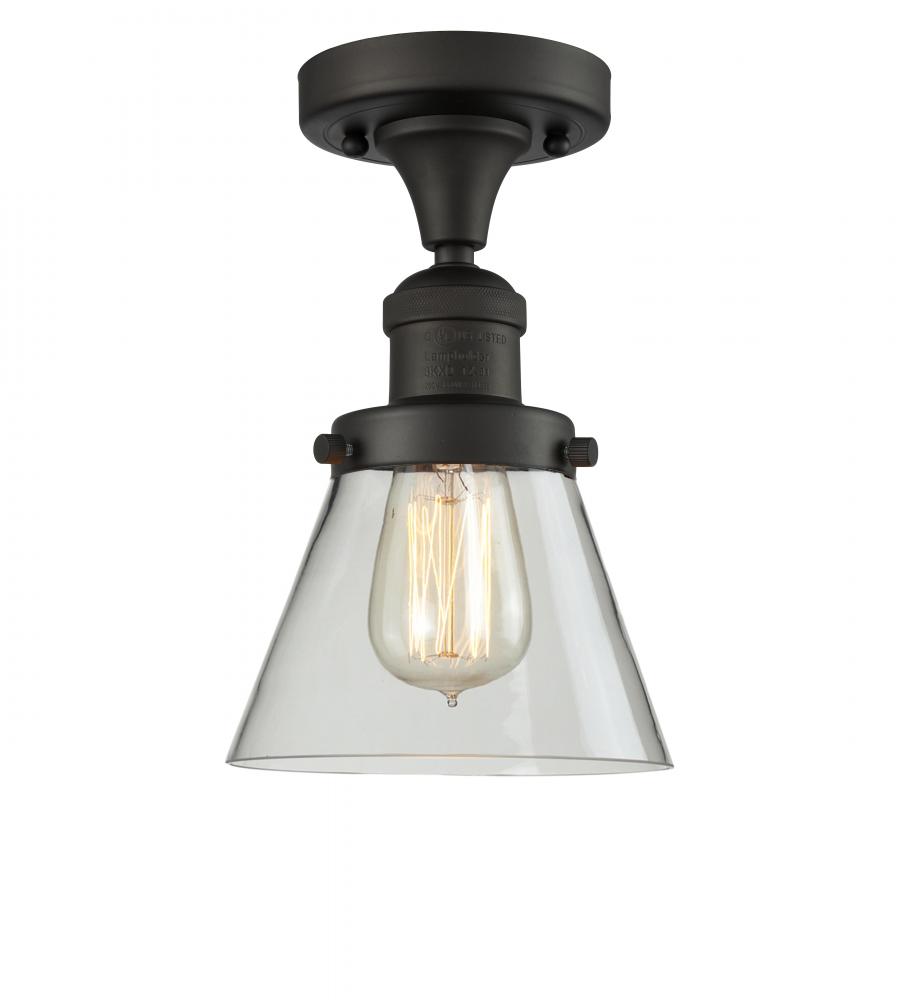 Cone - 1 Light - 7 inch - Oil Rubbed Bronze - Semi-Flush Mount